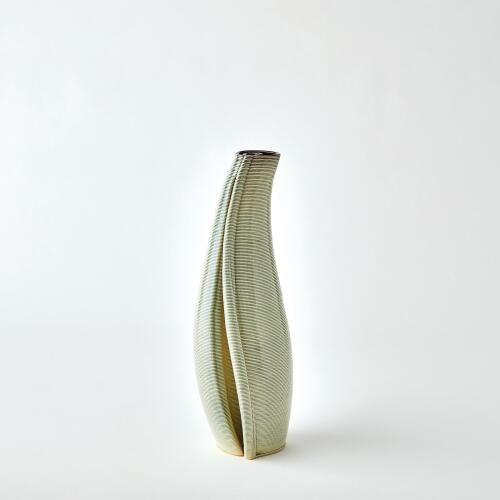 Rift Vase-Washed Green