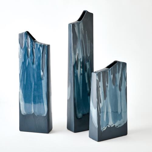 Column Splash Vase-Reactive Blue