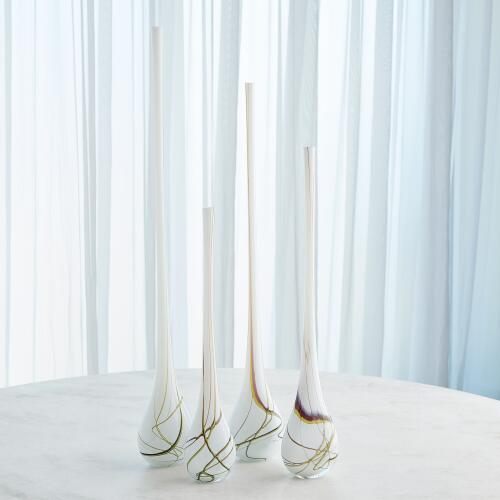 Pollock Bulb Vase-White