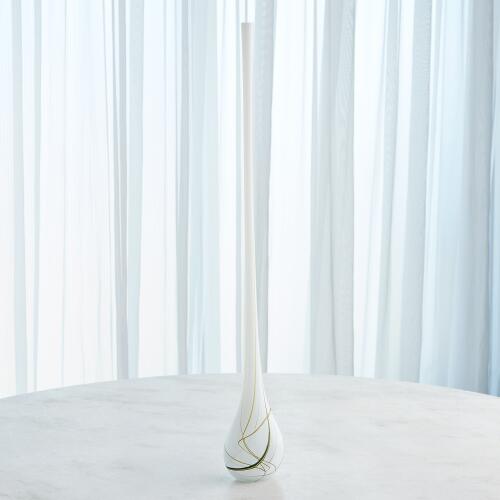 Pollock Bulb Vase-White