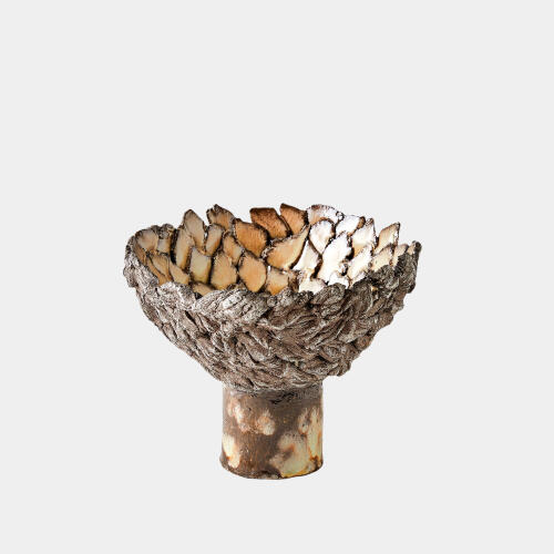 Petaled Pedestal Compote-Natural
