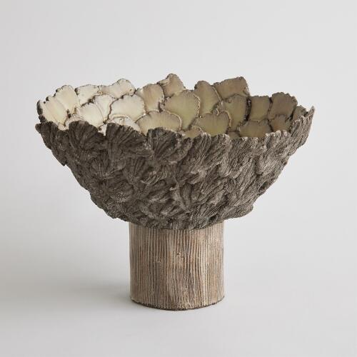 Petaled Pedestal Compote-Natural
