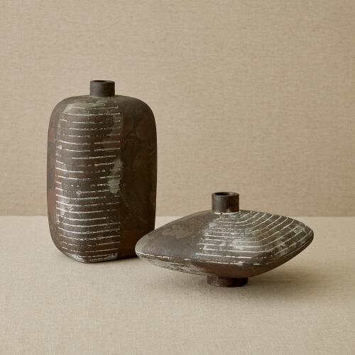Harbog Lantern Vase-Soot-Wide