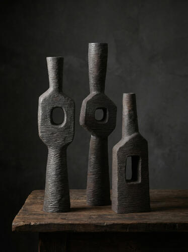 Ebba Vase-Rugged Brown-Lg