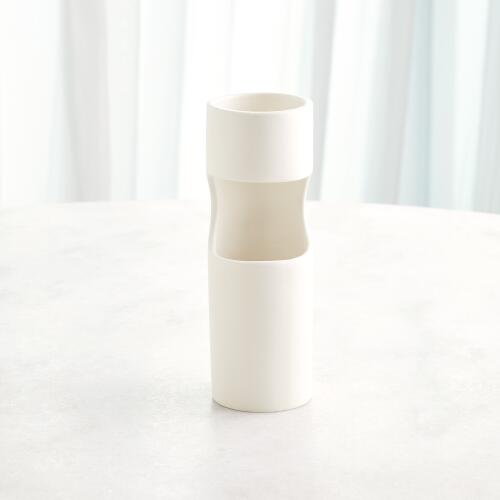 Cut Away Vase-Matte White