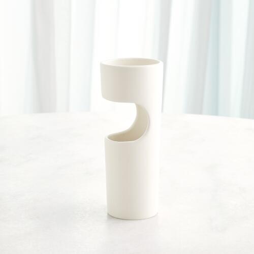 Cut Away Vase-Matte White