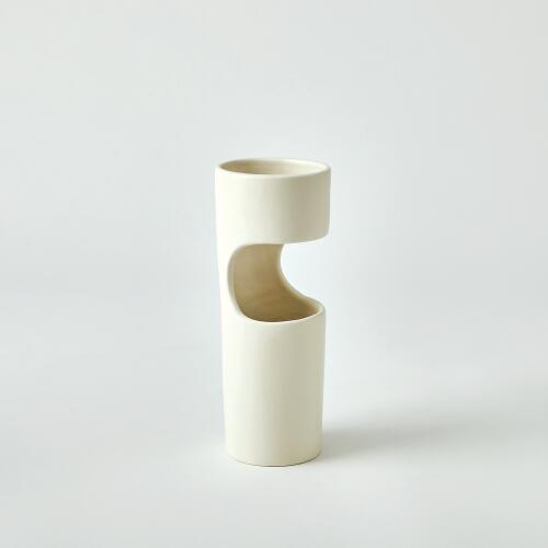 Cut Away Vase-Matte White