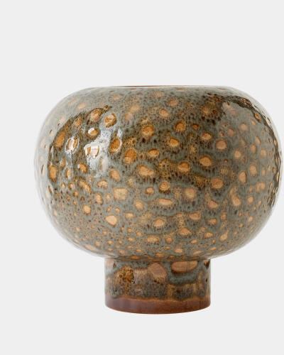 Allium Vase-Gray Splotch