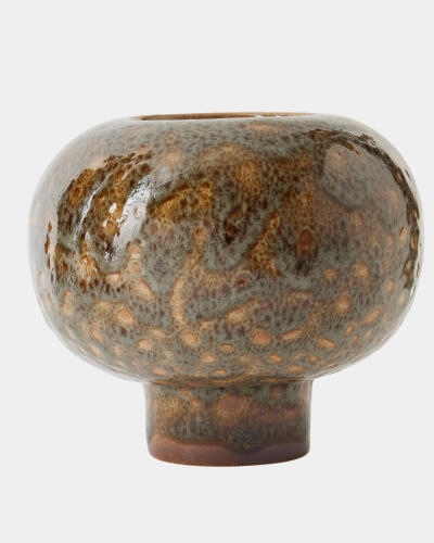 Allium Vase-Gray Splotch