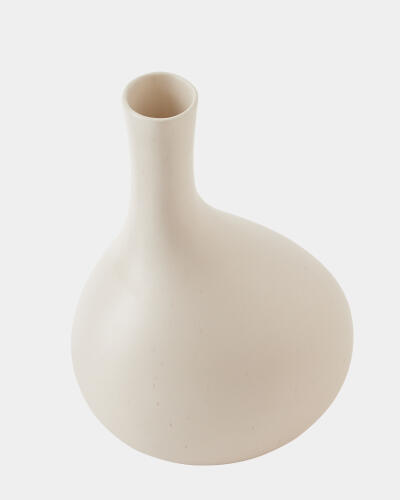 Obey Vase-Ivory-Med