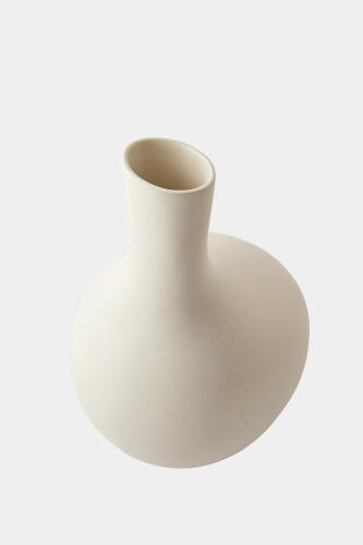 Obey Vase-Ivory-Med