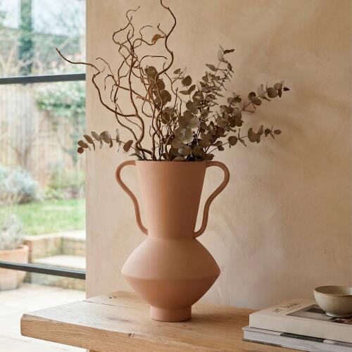 Ruffle Vase-Handles-Blush