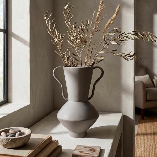 Ruffle Vase-Handles-Clay