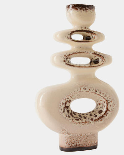 Token Vase-Beige Splotch-Lg
