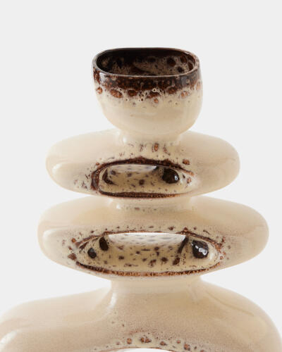 Token Vase-Beige Splotch-Lg