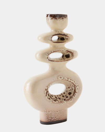 Token Vase-Beige Splotch-Lg