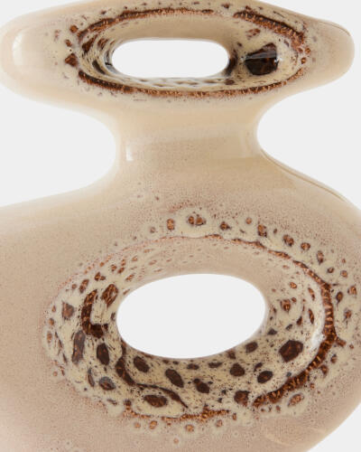 Token Vase-Beige Splotch-Lg