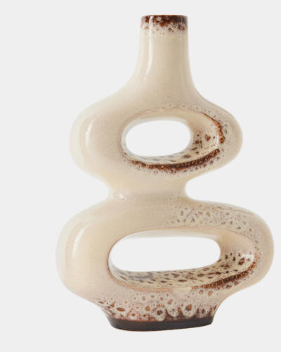 Token Vase-Beige Splotch-Med