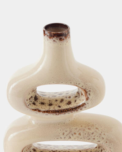 Token Vase-Beige Splotch-Med