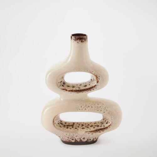 Token Vase-Beige Splotch-Med