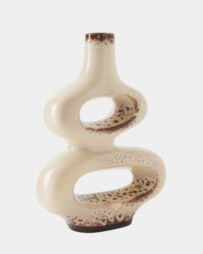 Token Vase-Beige Splotch-Med