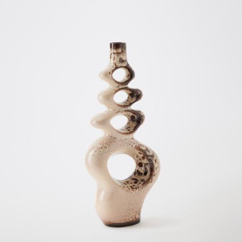 Token Vase-Beige Splotch-Sm