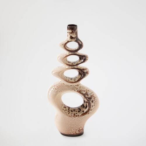 Token Vase-Beige Splotch-Sm