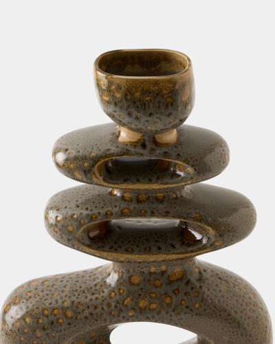 Token Vase-Gray Splotch-Lg