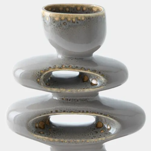 Token Vase-Gray Splotch-Lg