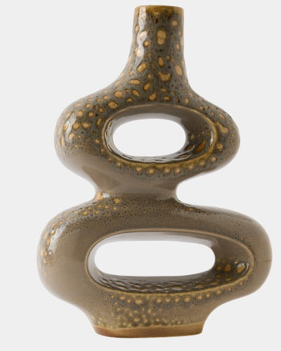 Token Vase-Gray Splotch-Med