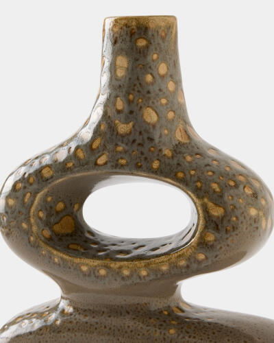 Token Vase-Gray Splotch-Med