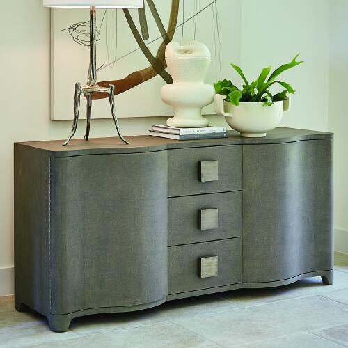 Toile Linen Credenza-Grey