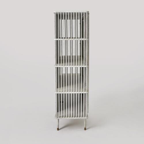 Arbor Tall Cabinet-Whitewashed Finish