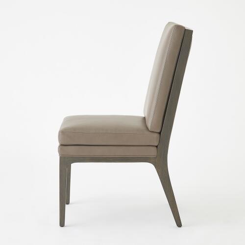 Abbott Dining Chair-Gray Leather
