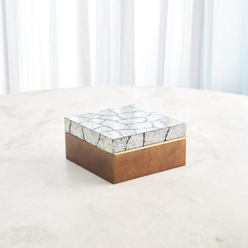 Eggshell Box-Antique Gold Leaf-Lg