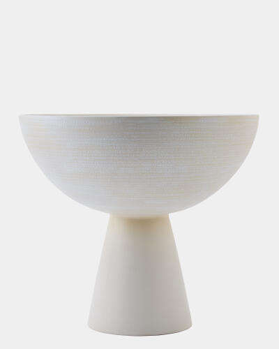 Florentina Footed Bowl-White