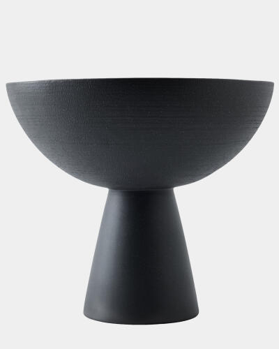 Florentina Footed Bowl-Black