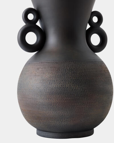 Ovid-Double Handle Vase-Oxide Texture