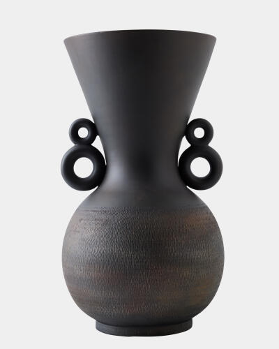 Ovid-Double Handle Vase-Oxide Texture