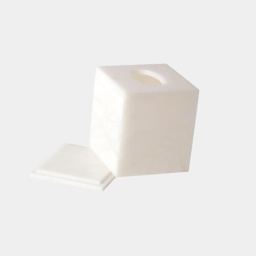 Luca Tissue Box-Alabaster