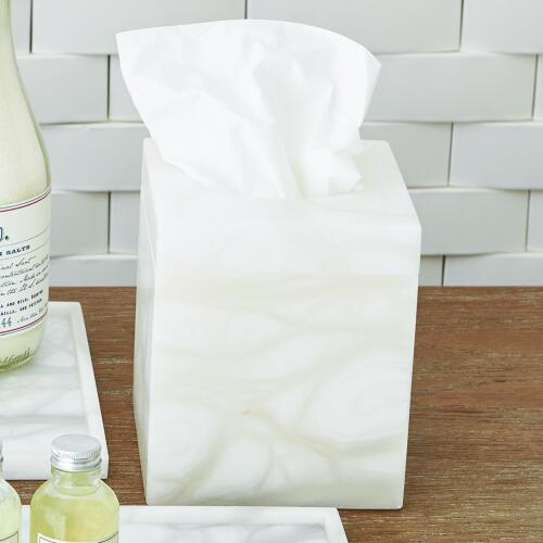 Alabaster Tissue Box