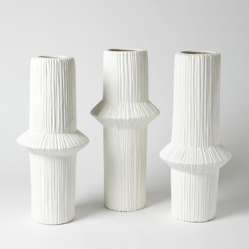 Ascending Ring Vase-Matte White