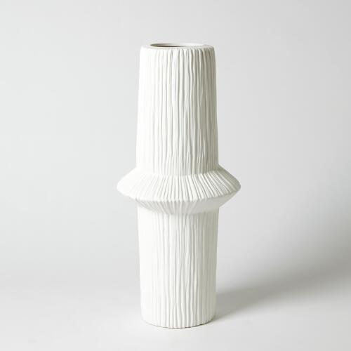 Ascending Ring Vase-Matte White