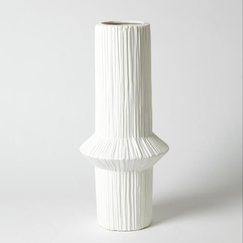 Ascending Ring Vase-Matte White