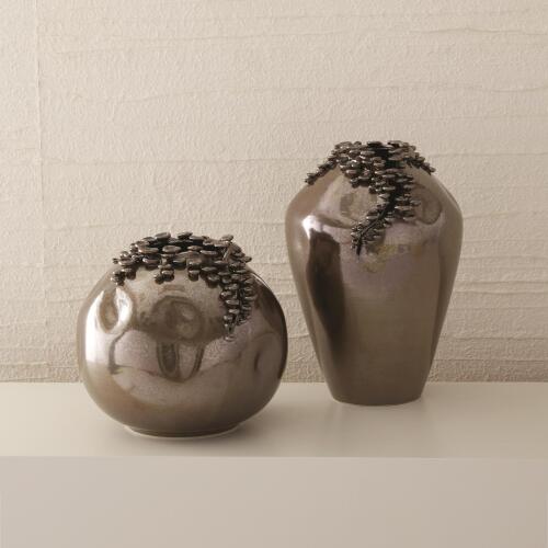 Cascading Reef Vase-Reactive Bronze