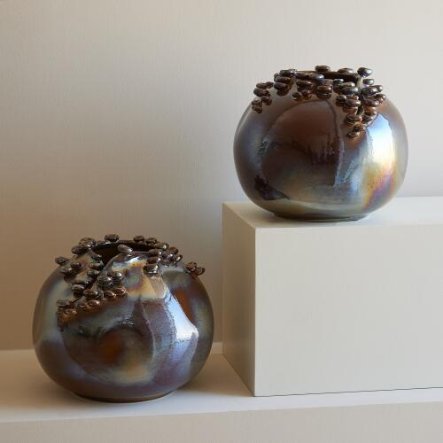 Cascading Reef Vase-Reactive Bronze-Short