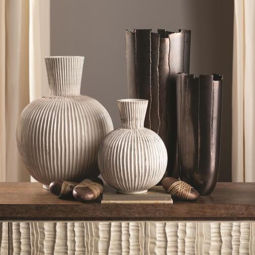 Furrow Sphere Vase