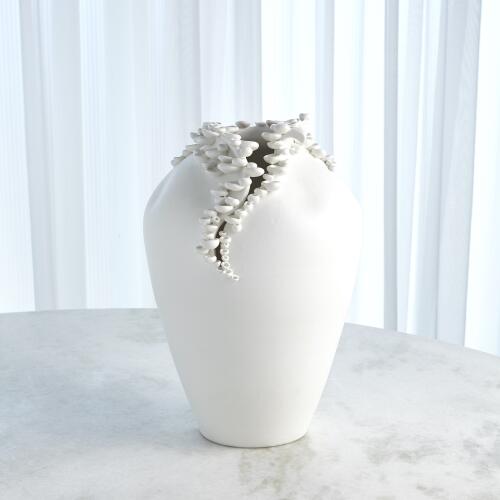 Cascading Reef Vase-White