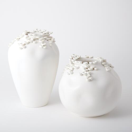 Cascading Reef Vase-White