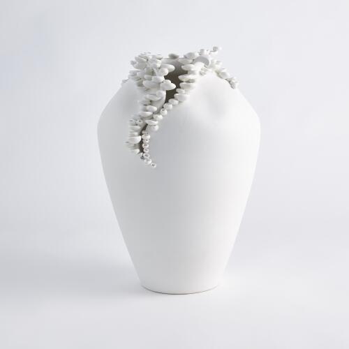 Cascading Reef Vase-White